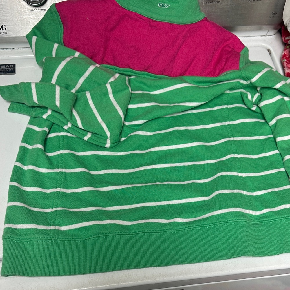 Vineyard Vines Green and Pink Striped Pullover - Picture 3 of 3
